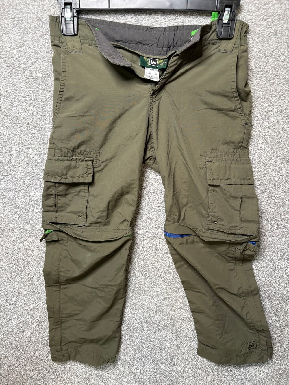 REI Boys Size 8 Convertible Hiking Cargo Pants Zip Off